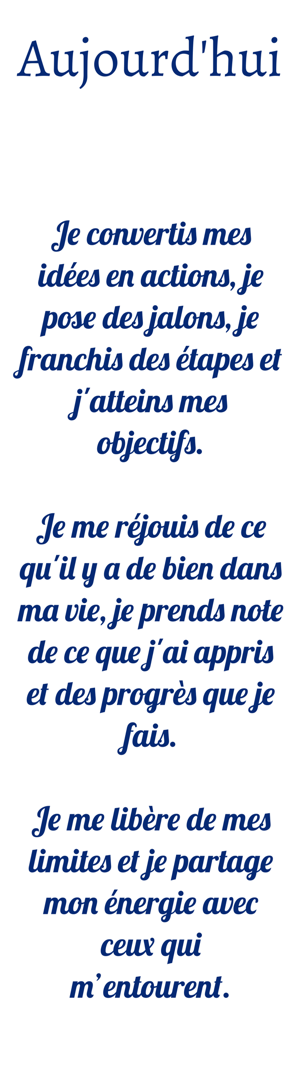 réaliser ses objectifs quotidiennement